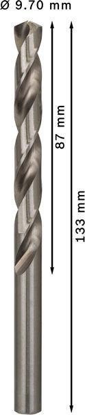 8000343051 - Detailbild_Metallbohrer PRO Metal Arbeits-L.87mm D.9,7mm L.133mm 5St. BOSCH