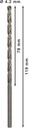8000343074 - Detailbild5_Metallbohrer PRO Metal Arbeits-L.78mm D.4,2mm L.119mm Typ N HSS-G 5St. BOSCH