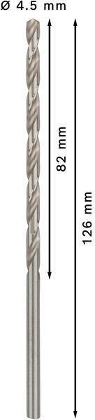 8000343076 - Detailbild_Metallbohrer PRO Metal Arbeits-L.82mm D.4,5mm L.126mm Typ N HSS-G 5St. BOSCH