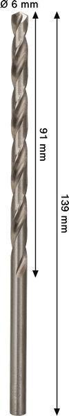 8000343084 - Detailbild_Metallbohrer PRO Metal Arbeits-L.91mm D.6mm L.139mm Typ N HSS-G 5St. BOSCH