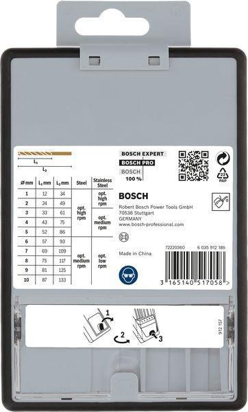 8000343121 - Detailbild_Metallbohrer-Set PRO Stainless Steel HSS-Co DIN338 10tlg. D.1-10mm Gr.B BOSCH