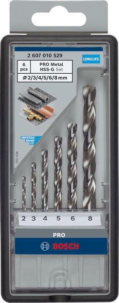 8000343146 - Detailbild3_Metallbohrer-Set PRO Metal HSS-G 6tlg. Arbeits-L.24-75mm D.2-8mm Gr.A BOSCH