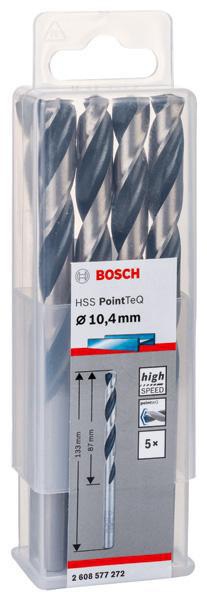 8000343172 - Detailbild3_Metallspiralbohrer PointTeQ DIN388 Arbeits-L.87mm D.10,4mm Typ N 5St. BOSCH