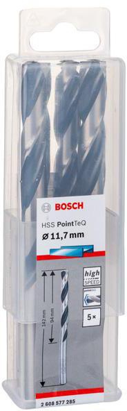 8000343186 - Detailbild3_Metallspiralbohrer PointTeQ DIN388 Arbeits-L.94mm D.11,7mm Typ N 5St. BOSCH