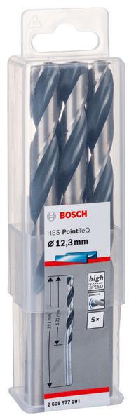 8000343193 - Detailbild3_Metallspiralbohrer PointTeQ DIN388 Arbeits-L.101mm D.12,3mm Typ N 5St. BOSCH