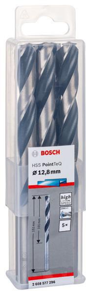 8000343198 - Detailbild_Metallspiralbohrer PointTeQ DIN388 Arbeits-L.101mm D.12,8mm Typ N 5St. BOSCH
