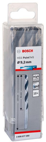 8000343293 - Detailbild5_Metallspiralbohrer PointTeQ DIN388 Arbeits-L.81mm D.9,2mm Typ N 10St. BOSCH