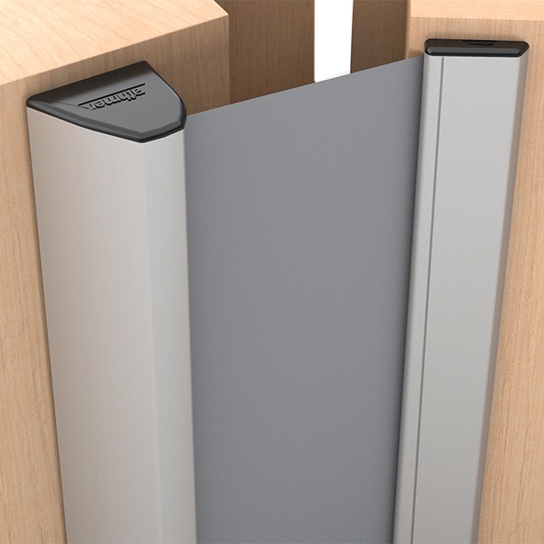 3327001082 - Detailbild_Fingerschutzprofil NR-32 UniSafe L.2000mm BG silberf.Rollo schwarz ATHMER