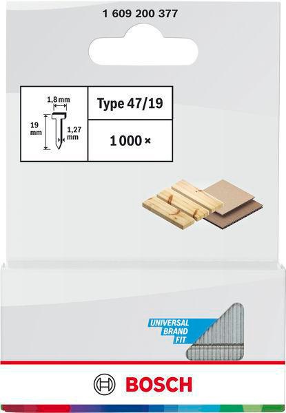 8000343366 - Detailbild_Nagel Typ 47 LxB 19x1,8mm Dicke 1,27mm 1000er Pack BOSCH