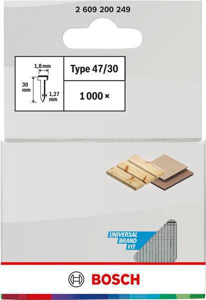 8000343370 - Detailbild_Nagel Typ 47 LxB 30x1,8mm Dicke 1,27mm 1000er Pack BOSCH