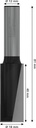 8000343438 - Detailbild_Nutfräser Standard for Wood Arbeits-L.40mm D.18mm L.81mm Schaft 12mm BOSCH