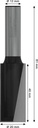 8000343439 - Detailbild3_Nutfräser Standard for Wood Arbeits-L.40mm D.20mm L.81mm Schaft 12mm BOSCH