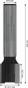 8000343444 - Detailbild_Nutfräser Standard for Wood Arbeits-L.12,7mm D.12,7mm L.50,8mm Schaft 8mm BOSCH
