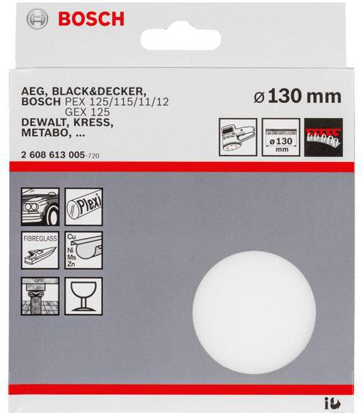 8000343531 - Detailbild_Polierschwamm Arbeits-D.130mm Klett f.Exzenterschleifer BOSCH