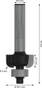 8000343554 - Detailbild_Hohlkehlfräser Arbeits-L.9mm D.20,7mm L.53mm Schaft 8mm Radius 4mm BOSCH