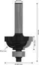 8000343556 - Detailbild5_Profilfräser F Arbeits-L.13,5mm D.28,5mm L.54mm Schaft 8mm Radius 6,3mm BOSCH