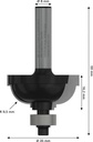 8000343557 - Detailbild_Profilfräser F Arbeits-L.16,5mm D.35mm L.59mm Schaft 8mm Radius 9,5mm BOSCH