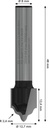 8000343560 - Detailbild5_Profilfräser H Arbeits-L.12,7mm D.12,7mm L.46mm Schaft 8mm Radius 2,4mm BOSCH