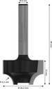 8000343562 - Detailbild3_Profilfräser E Arbeits-L.14mm D.25,4mm L.46mm Schaft 6mm Radius 6,3mm BOSCH