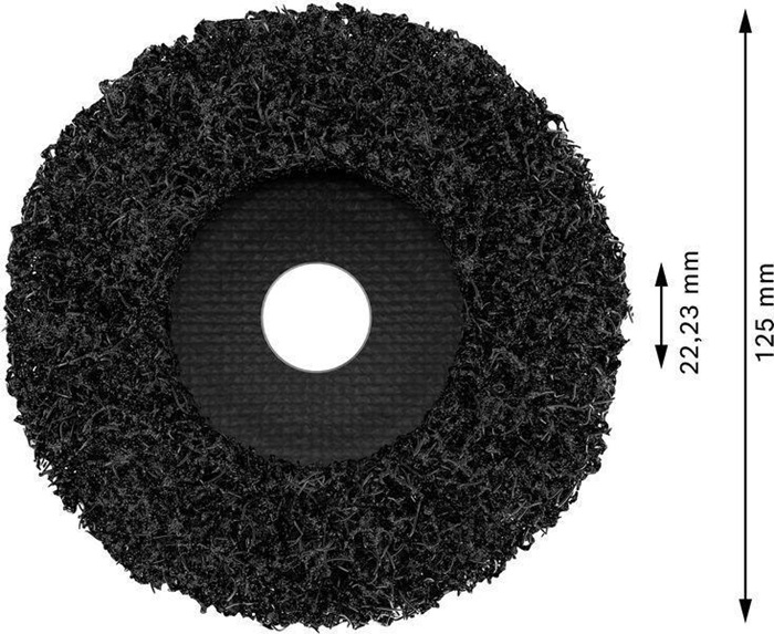8000343651 - Detailbild_Reinigungsscheibe PRO N377 Scheiben-D.125mm Bohrungs-D.22,23mm BOSCH