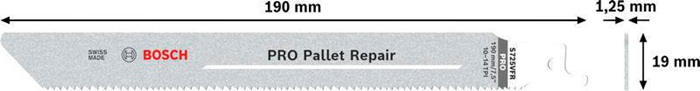 8000343726 - Detailbild_Säbelsägeblatt PRO Pallet Repair S725VFR L190mm Dicke1,25mm BIM 100St.