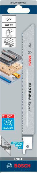 8000343727 - Detailbild4_Säbelsägeblatt PRO Pallet Repair S725VFR L.190mm Dicke 1,25mm BIM 5St.