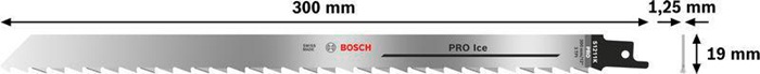 8000343811 - Detailbild_Säbelsägeblatt PRO Ice S1211K L.300mm B.19mm Dicke 1,25mm HAS 5 St BOSCH