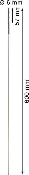 8000343956 - Detailbild_Schalungsbohrer PRO Metal D.6mm L.600mm Schaft-D.5mm HSS blank f.13mm-Futter