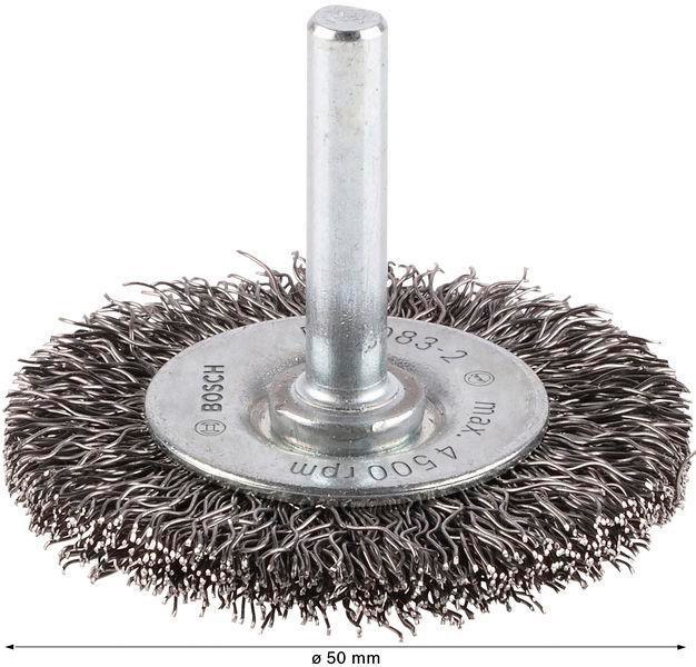 8000343998 - Detailbild_Scheibenbürste PRO Metal clean D.50mm Draht-St.0,3mm Bürsten-B.8mm Stahl