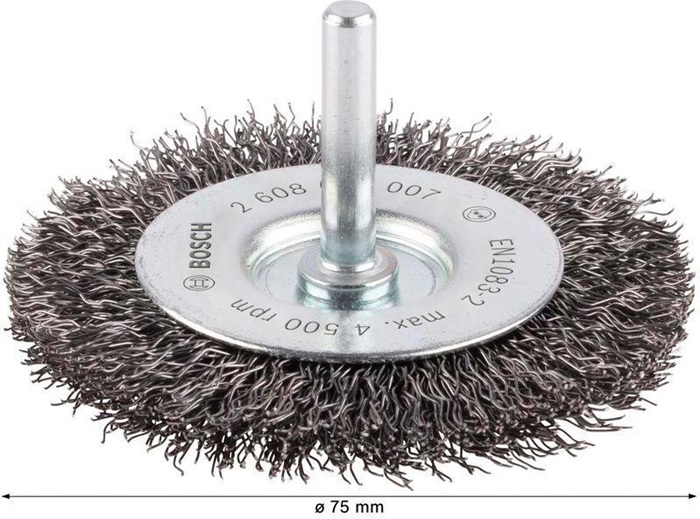 8000344001 - Detailbild5_Scheibenbürste PRO Metal D.75mm Draht-St.0,3mm Bürsten-B.8mm Stahl gewellte