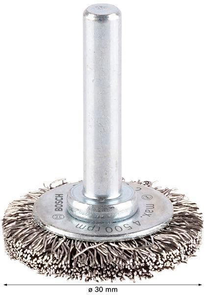 8000344017 - Detailbild2_Scheibenbürste PRO Stainless Steel clean D.30mm Draht-St.0,3mm Bürsten-B.6mm