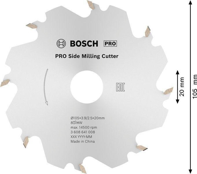 8000344024 - Detailbild_Scheibenfräser D.105mm Bohrungs-D.20mm B.4mm Zähne 8 f.GUF 4-22 A Prof./PSF 22A
