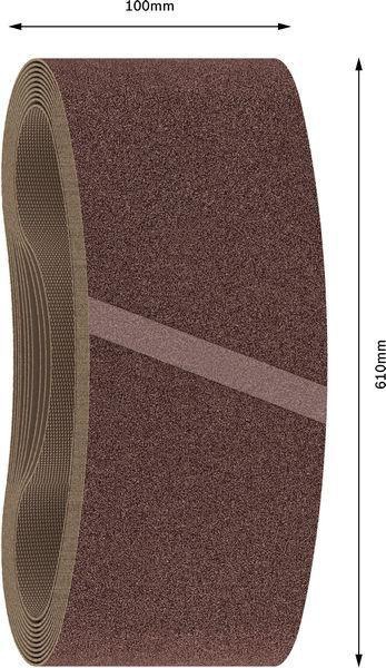 8000344109 - Detailbild_Schleifbandset PRO X440 LxB610x100mm Körnung 80 10tlg.BOSCH