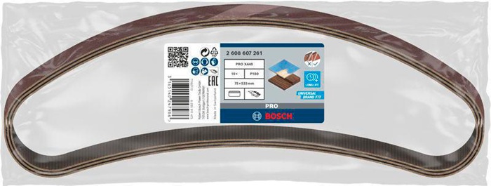 8000344113 - Detailbild_Schleifbandset PRO X440 LxB533x75mm Körnung 180 10tlg.BOSCH