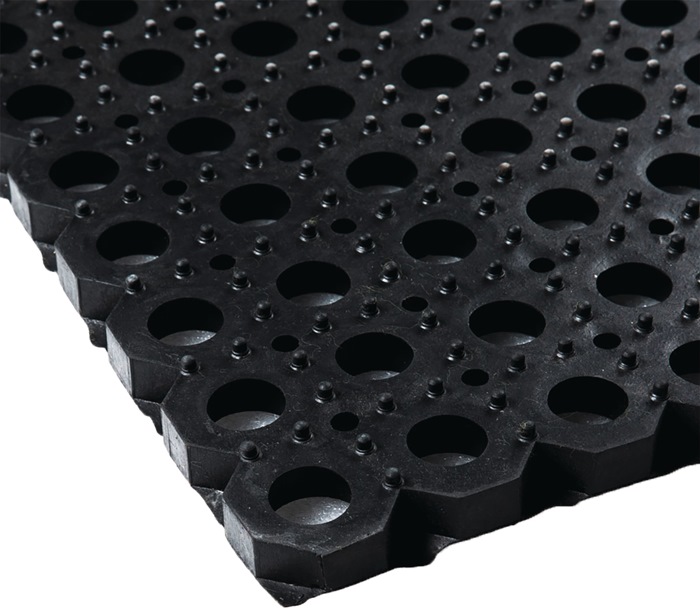 4000349132 - Detailbild_Gum.Wabenmatte B.1m L.1,5m D.22mm schwarz NR/SBR o.Gewebeeinlage