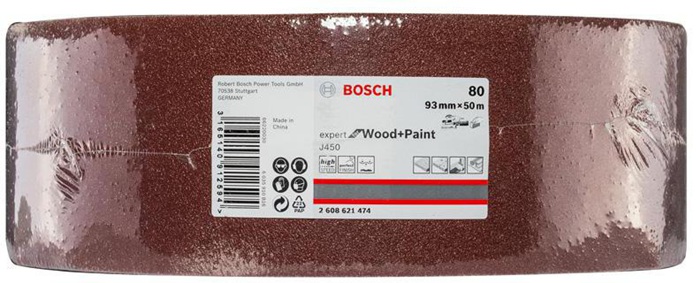 8000344992 - Detailbild_Schleifrolle J450 Expert for Wood and Paint B.93mm L.50m Körnung 80 BOSCH