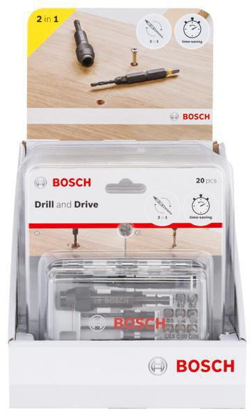 8000345427 - Detailbild2_Schrauberbit-Set Drill & Drive m.Bits PH2/PZ2/SL5/H4/H5/T15/T20/T25 20tlg. BOSCH