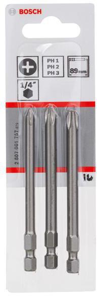 8000345437 - Detailbild3_Schrauberbit-Set Extra-Hart 3tlg.PH1/PH2/PH3 L.89mm BOSCH