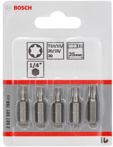 8000345440 - Detailbild5_Schrauberbit-Set Extra-Hart 5tlg.T10/T15/T20/T25/T30 L.25mm BOSCH
