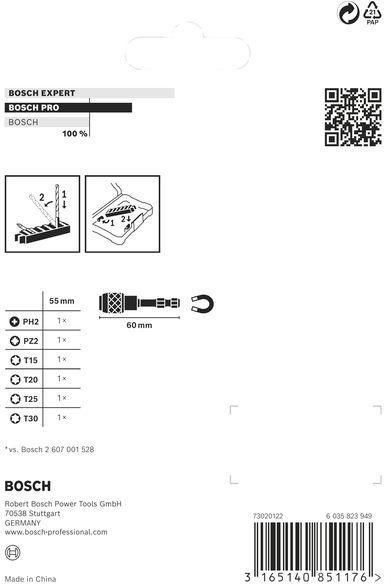 8000345451 - Detailbild5_Schrauberbit-Set PRO 7tlg. L.50mm PH2/PZ2/T15/T20/T25/T30 BOSCH