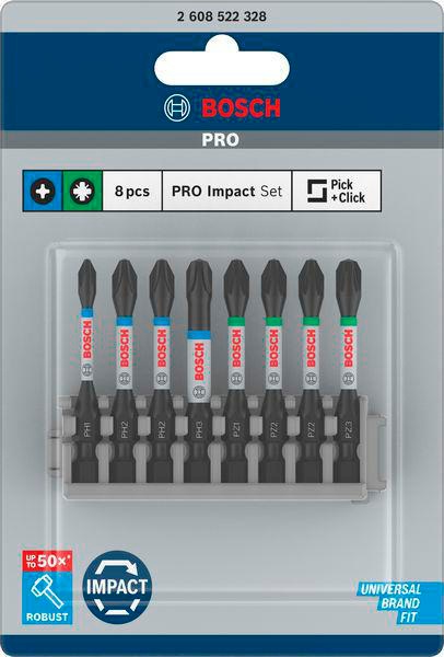 8000345454 - Detailbild_Schrauberbit-Set PRO 8tlg. L.50mm PH1/PH3/PZ2/PZ3 BOSCH