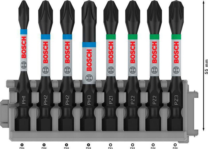 8000345454 - Detailbild5_Schrauberbit-Set PRO 8tlg. L.50mm PH1/PH3/PZ2/PZ3 BOSCH