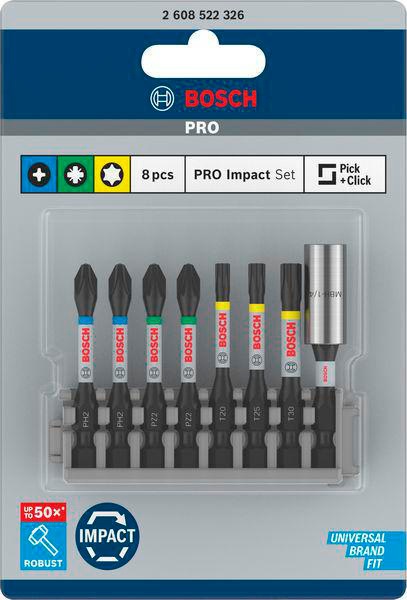 8000345457 - Detailbild4_Schrauberbit-Set PRO 8tlg. L.50mm PH2/PZ2/T20/T25/T30Universalhalter