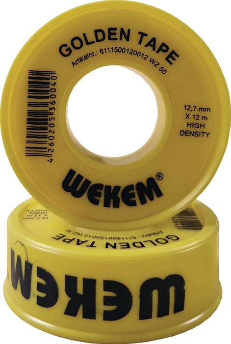 4000352053 - Detailbild2_PTFE Dichtband Golden Tape L12m B12,7mm D0,1mm gelb 1 g/cm³ Spule WEKEM