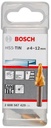 8000346185 - Detailbild2_Stufenbohrer Stufen-D.4-12mm Schaft-D.6mm L.50mm HSS TiN-besch. 5 Stufen BOSCH