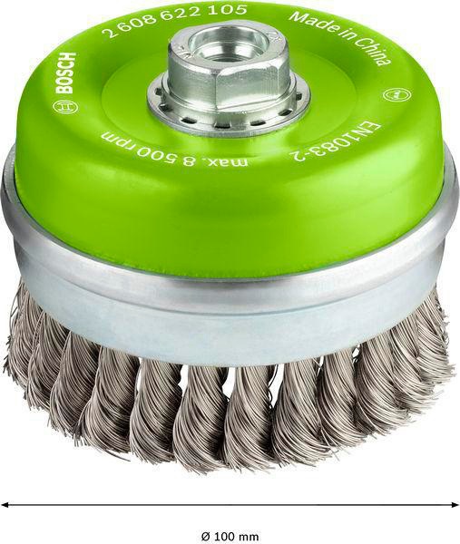 8000346342 - Detailbild_Topfbürste PRO Stainless Steel heavy D.100mm Draht-St.0,35mm Edelstahl M14 BOSCH