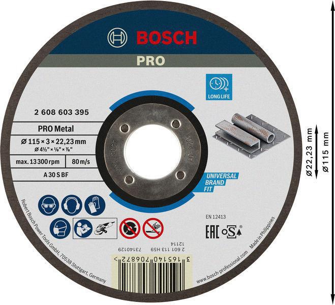 8000346424 - Detailbild_Trennscheibe PRO Metal AS 30S BF D.115mm gerade Dicke 3mm BOSCH