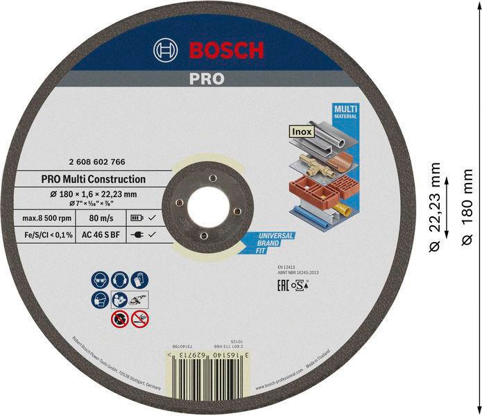 8000346490 - Detailbild_Trennscheibe PRO Multi Material ACS 46 V BF D.180mm gerade Dicke 1,6mm