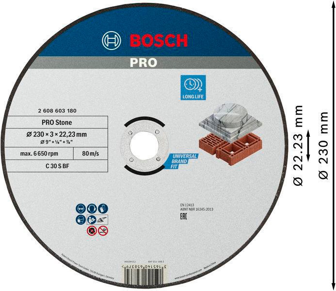 8000346520 - Detailbild2_Trennscheibe PRO Stone C 30 S BF D.230mm gerade Dicke 3mm BOSCH