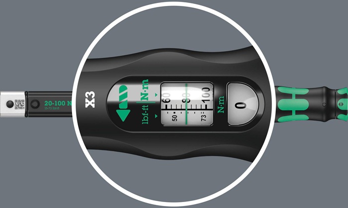 8000377298 - Detailbild_Drehmomentschlüssel Click-Torque X 3 20-100 Nm 9x12mm WERA